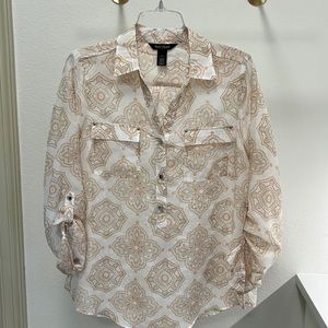 White House Black Market Blouse Size 12